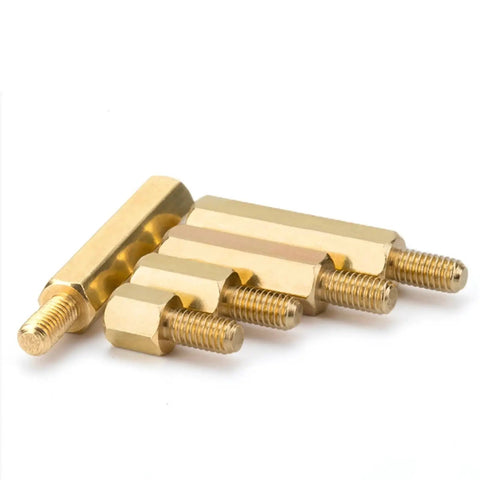 Brass M3 Hex Standoff Spacer Kit For Electronics DIY 30 Piece Dual Threaded Nut Bolt Set For PC Builds Circuit Boards And Enclosures Easy Mount Tight Fit High Quality Hardware, brass hex spacers with threaded ends