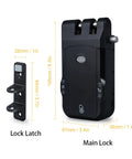 Hella Reliable Dual Motor Smart Lock With Remote Control Deadbolt And Seamless Backup System dimensions with main lock and latch