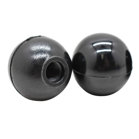 Ball Knob 5/16-18 for Featherboards and Jigs Quick Hand Tightening Without Tools, black round knob front view