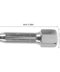 2 Pack Heavy Duty Steel Grease Tip Nozzles for Grease Guns, Extra Reach Coupler, shown with dimensions, universal fit
