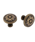 Antique Bronze Flower Knob Set For Cabinets And Drawers, Premium Flower Shape Cabinet Hardware Pulls With Screws, 10 Pack