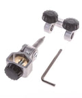 Adjustable Wood Turning Tool Sharpening Jig for Lathe Gouges with adjustable knobs and alignment tool, perfect for sharpening fingernail blades.