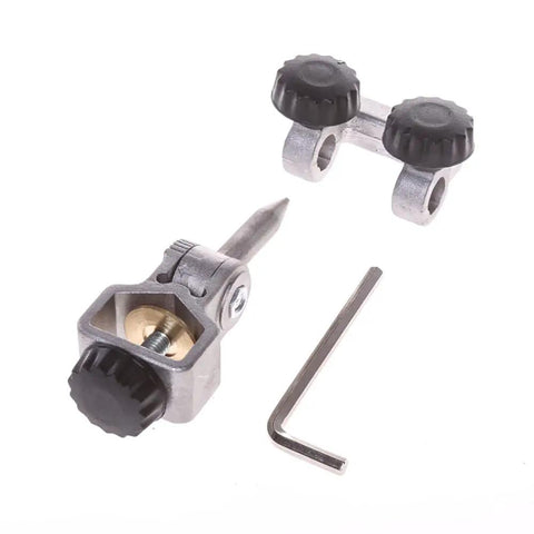 Adjustable Wood Turning Tool Sharpening Jig for Lathe Gouges with adjustable knobs and alignment tool, perfect for sharpening fingernail blades.