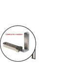 Built Tough Hidden Door Hinge Kit Slick Flush Mount Heavy Duty Adjustable heaven and earth fittings for seamless door installation.