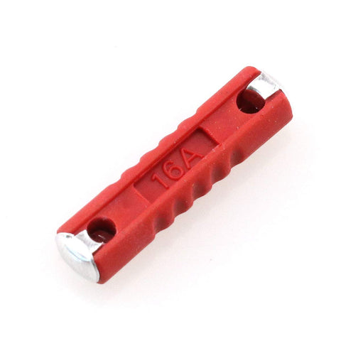 European Auto Torpedo Fuses 50 Pack With Color Coded Plastic Bodies Heavy Duty 16A Red Fuse for Classic Vehicles