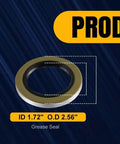 4 Pack Trailer Axle Hub Grease Seals 1.719 In ID X 2.565 In OD With 4 Cotter Pins For 3500 Lb Spindles 5 Lug EZ Lube Fits Dexter 171255TB