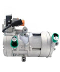 Heavy Duty Electric AC Compressor For Hyundai Kona 2022 EV Models side view with sealed aluminum housing and connectors.