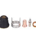 Plasma Cutter Consumables Kit 23 Piece Set With 10 Nozzles 10 Electrodes 1 Cup 1 Bracket And Swirl For Torch Maintenance components image
