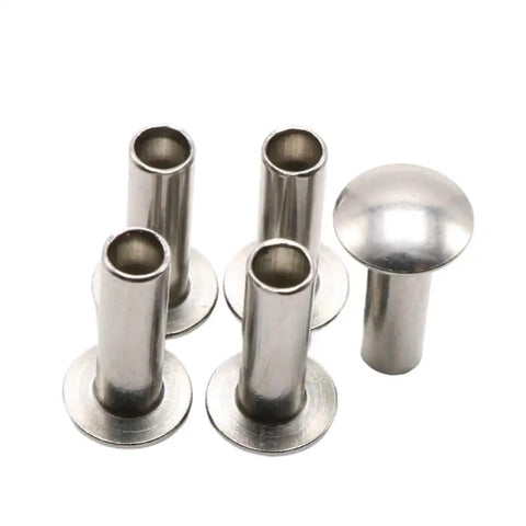 Top Tier Aluminum Oval Head Semi Tubular Rivets M5 X 12mm 100 Piece Set For Garage Builds And Auto Repairs Engineered To Grip Tight And Stay Put Through Rough Conditions And Daily Hustle