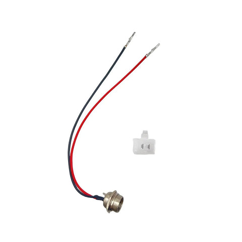 3 Pin Charger Port Compatible With MX350 MX400 SX350 ZR350 Dirt Bike Quad 500 Pocket Mod E300 E300S E325 E200 RX200 E175 E100 And More Ideal Spare Part For 24V And 36V Rides Easy Install with red and black wires