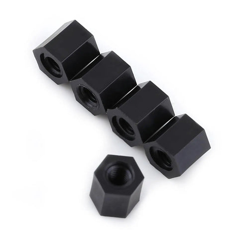 Premium Black M3 Female To Female Hex Threaded Standoff Spacers 100 Pcs PA66 Nylon for PCB mounting, showcasing hex spacers.