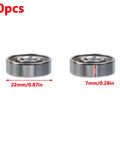 608 Steel Ball Bearing Set 8mm X 22mm X 7mm Open Deep Groove Bearings, 20 Pieces, Low Friction For High Speed Rotations, Quiet Operation, Durable And Versatile For Fidget Spinners, RC Cars, Drones, And DIY Projects. 20pcs 608 open steel bearings, 22mm outer diameter, 7mm thick
