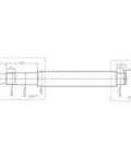 Top Shelf 32Mm Sfu3210 Ballscrew With Integrated Ball Nut In A Solid 550Mm Build Offering 5Mm Or 10Mm Pitch Choices technical diagram