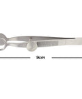 Chalazion Forceps For Eyelid Immobilization, Pro Grade 9 cm Stainless Steel Eyelid Clamp With Smooth Pressure Control, Reusable And Autoclavable Ophthalmic Instrument, Small 13 mm Oval Tip, Medium 20 mm Oval Tip, Large 25 mm Oval Tip, 9 cm view
