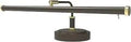 Mahogany Bronze LED Piano Desk Lamp With Adjustable Neck and Built In Dimmer Dial in Brightness, side view on white background