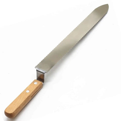 Stainless Steel Serrated Uncapping Knife For Beekeeping With Wood Handle 16 Inch Length Sharp Beekeeping Tool For Uncapping Honey Frames