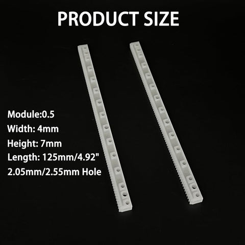 10 Pack 0.5 Module Plastic Gear Kit With Long Strip Rack Gear for DIY Model Toys RC Cars