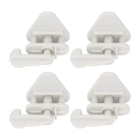 Gate Latch Kit Four Pack for ABS Pontoon Door Frames on Square Size Boats and Yachts Must Have RV Accessory, white latches
