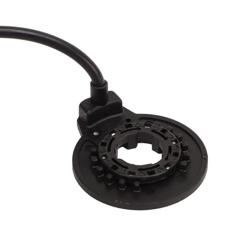 Grippy Anti Slip Dual Hall Sensor E Bike Pedal With High Sensitivity 36V 48V Interface shown with black cable and connector