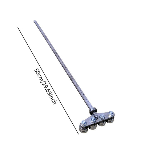 Circular Saw Guide Rail For Pro Grade Precision Cuts, 50cm Length, Go To Handy Tool For Garage, Shop, And Job Site, Positioning Gauges For Fine Furniture And Framing. 50cm steel guide rail with roller base