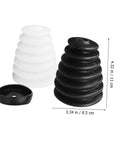 2 Pack Electric Drill Dust Collector With Spacious Debris Catching Bowl For Drywall And Masonry Ceiling Work, black and white bowls.