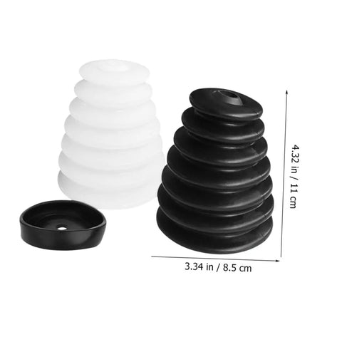 2 Pack Electric Drill Dust Collector With Spacious Debris Catching Bowl For Drywall And Masonry Ceiling Work, black and white bowls.