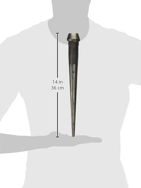 Broad Head Bull Pin One And A Quarter Inch Heavy Duty Beefy Steel Fastener for Machinery and Auto Work shown with size reference.