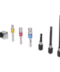 Ycauty 7 Piece Socket Adapter Kit With Chrome Vanadium Steel Makes You A Real Tool Wizard For Any Job From Home Repairs To Pro Projects With Multi Size Options That Get The Work Done Fast. 1/4 3/8 1/2 in chrome vanadium socket adapters and drill holder set