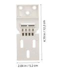Universal Chest Freezer Hinge Set For RV Refrigerator Doors Center Support Replacement in white, showing dimensions.