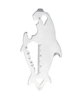 Must-Have Compact Keychain Tool Set For Everyday Carry, 5-In-1 Pocket Utility Kit, 8 cm Ultra Slim Stainless Steel Multi Tool in fish shape.