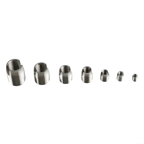 50 Pack Stainless Steel Thread Repair Insert Kit For M3 M5 M6 M8 And M10 Self Tapping Threaded Inserts lined in size order