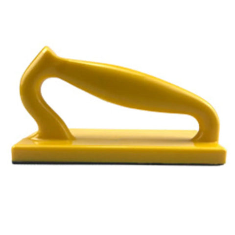 Side view of yellow push block from Push Block And Stick Set For Woodworking Router Table Tool Pro Grade Push Block Handle Combo