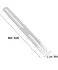 Stainless Steel Slotted Brace Beefy Four Pack Heavy Duty Flat Mending Plate Adjustable Support Bracket Silver 28cm x 2.4cm