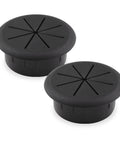 2 Pack 2 Inch Cable Grommets For Desk And Table Cable Management, Flexible ABS Plastic Wire Hole Covers, Black