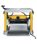 Heavy Duty 12.5 Inch Benchtop Wood Thickness Planer Packing A Beefy 15 Amp Motor And Triple Cutter Head, front view.