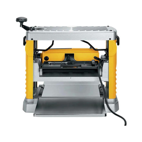 Heavy Duty 12.5 Inch Benchtop Wood Thickness Planer Packing A Beefy 15 Amp Motor And Triple Cutter Head, front view.