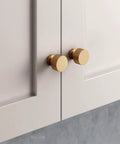 6 Pack Solid Brass Cabinet Knobs Pulls Set In Gold Brushed Finish For Cabinets Drawers And Dressers Modern Handles 1x1 Inch 25mm By 25mm Dope Hardware Kit Heavy Duty Durable Upgrade Your Space on white cabinet doors