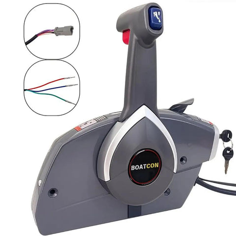 Side Mount Remote Control Box With Key Switch For Outboard Engines Push To Open Replaces 5006180 fits Johnson Evinrude OMC