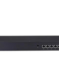 Built Tough 6 Port Network Firewall Mini Pc With Intel Celeron Cpu And 4Gb Ddr4 Ram 128Gb Msata Ssd Aluminum Enclosure, rear view.