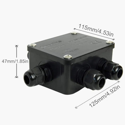 External Outdoor Underground Electrical Junction Box 5 Way Cable Connector For M20 Wire 4mm To 8mm with dimensions shown