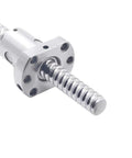 Close-up of Beefy 800mm Rolled Ball Screw Kit With 1204 Ball Nut For CNC Machines C7 Precision, High Load Linear Screw For DIY CNC Projects