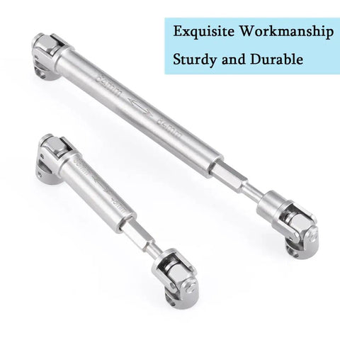 Two Pack Stainless Steel Center Driveshafts For Axial SCX24 Gladiator 1 24 RC Crawler Upgrade Parts CNC Hardened Construction