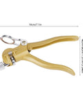 Saw Set Pliers For Woodworking And DIY Projects, 18cm zinc alloy and copper alloy tool with adjustable lock handle in side view