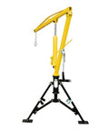 Heavy Duty Hydraulic Floor Jack Featuring Three Adjustable Boom Arms And A Rock Solid Swivel Base built with yellow steel for lifting up to 1000 lbs.