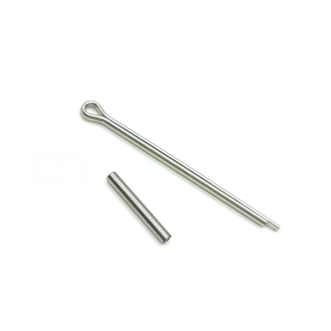 3.5HP 2-Stroke Outboard Propeller Fixing Pin And Cotter Pin Kit, stainless steel pins on white background