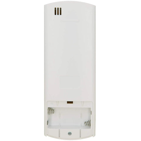Back view of Replacement Remote Control For MRCOOL Frimec Klimaire Air Conditioner Units, battery compartment visible.