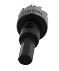Close-up of 19.2mm Hole Saw Set 69mm Long With HSS Cutter Spring Loaded Design Includes Hex Wrench And Case 5mm Shank Drill Bit