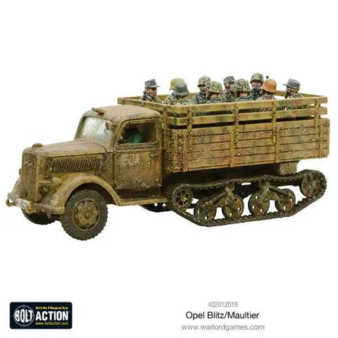 Opel Blitz Maultier WWII Truck 1 56 Scale Tabletop Miniatures Set Plastic Paintable 28mm soldier figures unpainted minis in truck