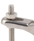 Close-up of bolt detail on Adjustable Toggle Clamp Latch In Stainless Steel Push Pull Tool For Home Decor And Mechanical Projects