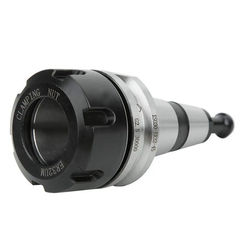 Top Tier Horett CNC Mill Collet Chuck Holder Set ISO 30 Build For 30k RPM High Speed Machining with detailed clamping nut view.
